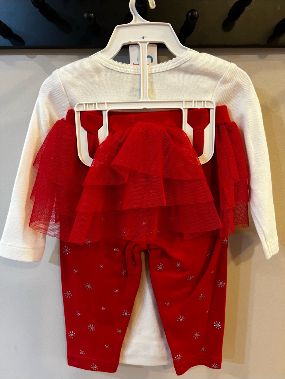 Carter's White & Red "merry & bright" Holiday Matching Set - Picture 2 of 4